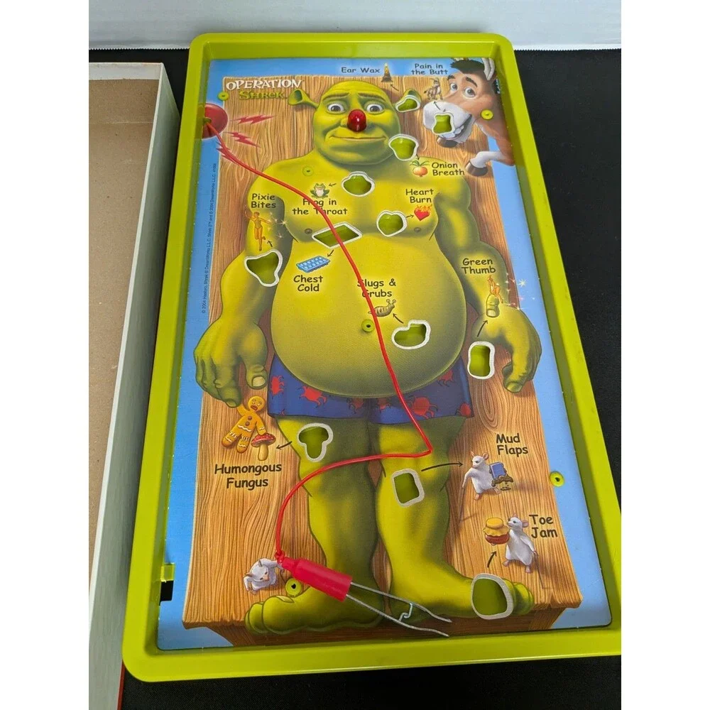 2004 Shrek Operation Game by Milton Bradley Complete and Working Good Condition